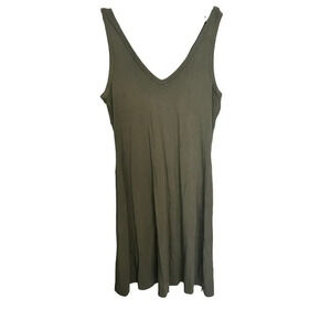 Karen Kane T Shirt Tank Dress Women's Small Olive Green Casual Jersey Knit